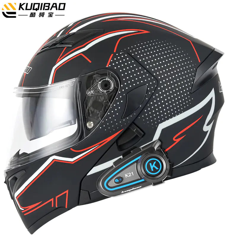 Cool Ride Dual Lens Motorcycle Helmet with Bluetooth