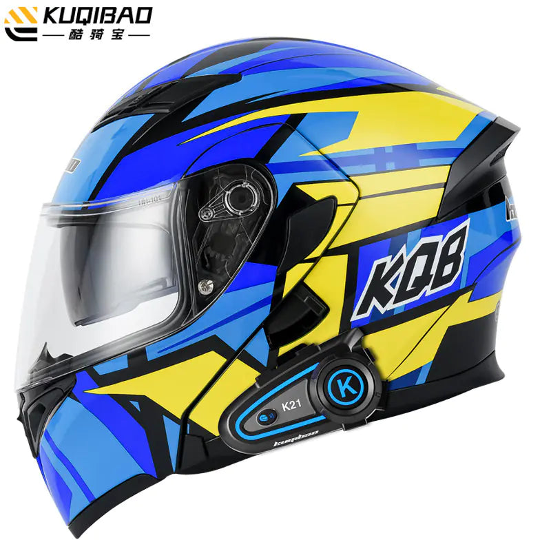 Cool Ride Dual Lens Motorcycle Helmet with Bluetooth