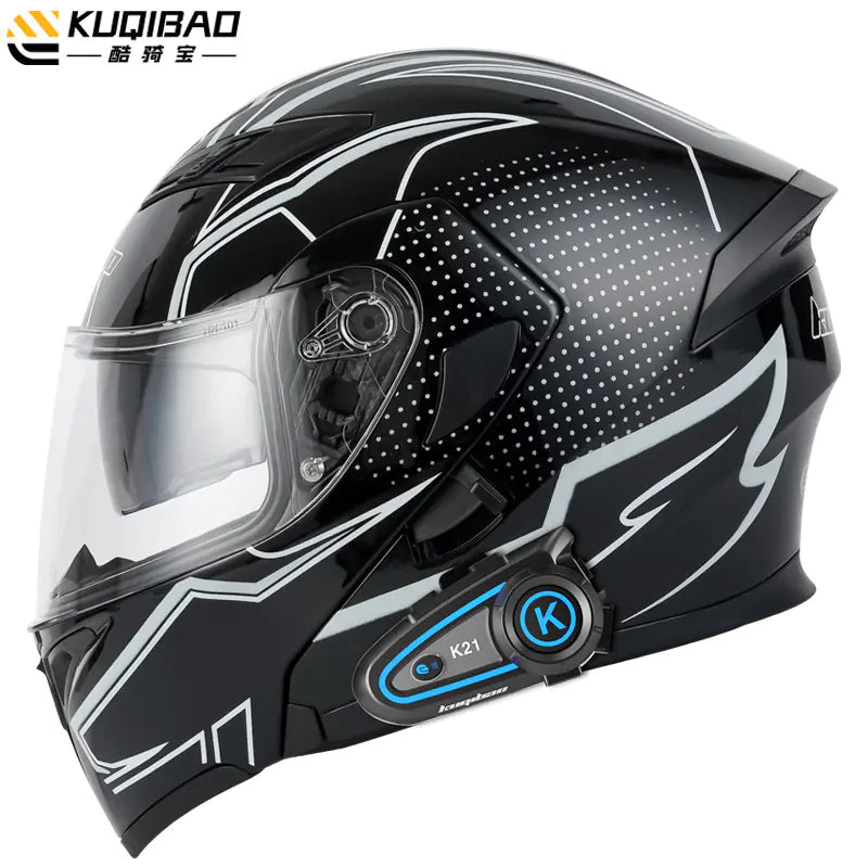 Cool Ride Dual Lens Motorcycle Helmet with Bluetooth